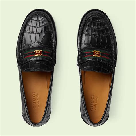 gucci crocodile mens dress loafers|gucci loafers men fur.